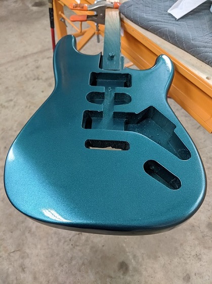 Painting the Green Guitar